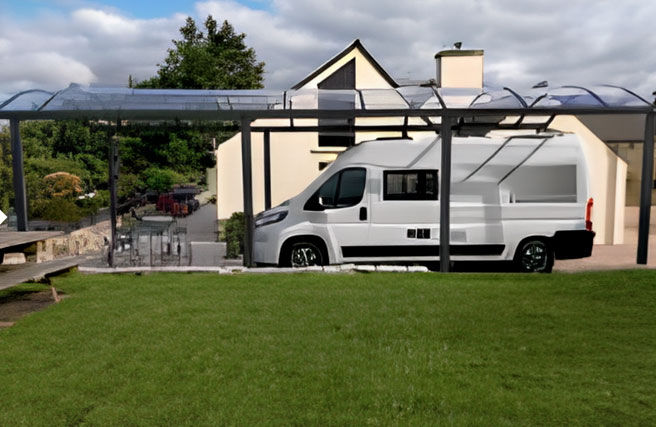 carport alu toit cintré XL