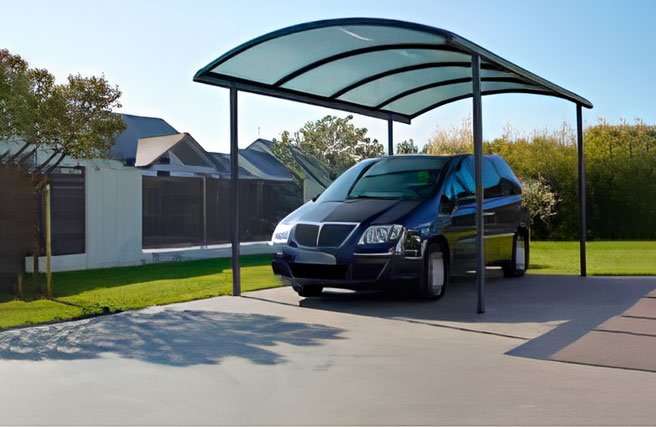 carport alu toit cintré